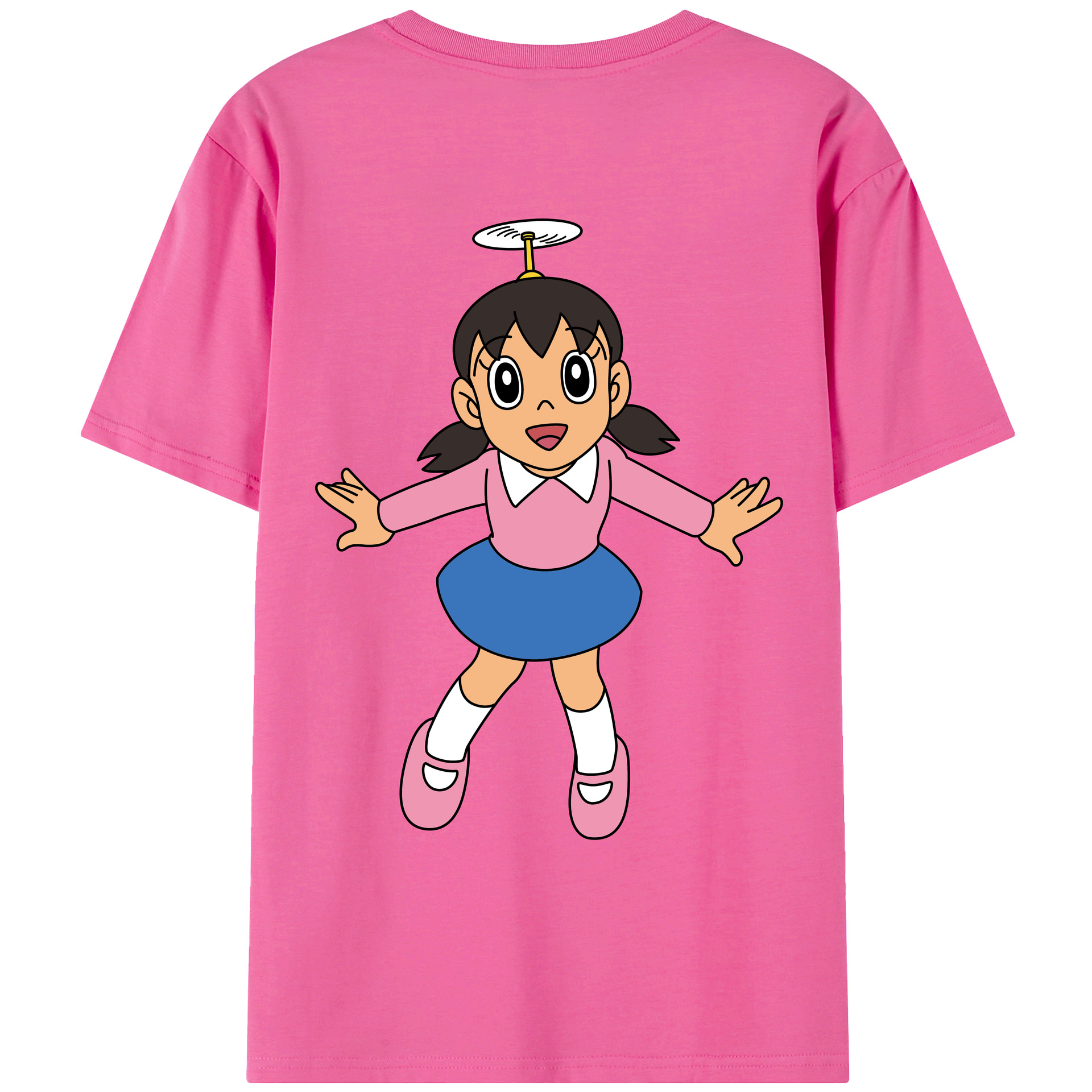（画像用） ドラえもん みなもと しずか Doraemon Shizuka Minamoto レディース半袖Tシャツ(バックプリント)